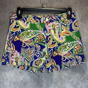 Polo Ralph‎ Lauren Sport Paisley All Over Print AOP Chino Shorts Womens Size 2